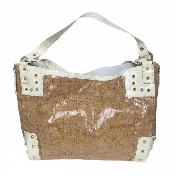 Stuart Weitzman Cork Print Tote Bag Purse - Picture 1 of 10
